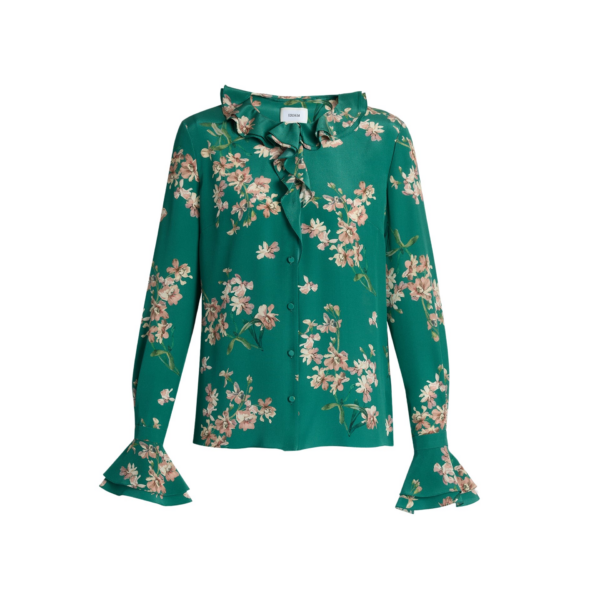 Erdem Floral Crepe De Chine Long Sleeve Shirt - Tops - British Romantic Luxury at Coveti