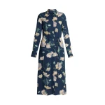 Erdem Floral Crepe Long Sleeve Midi Shirt Dress - Dresses - British Romantic Luxury at Coveti