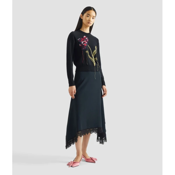 Erdem Floral Crew Neck Jumper - Knitwear - British Romantic Luxury at Coveti