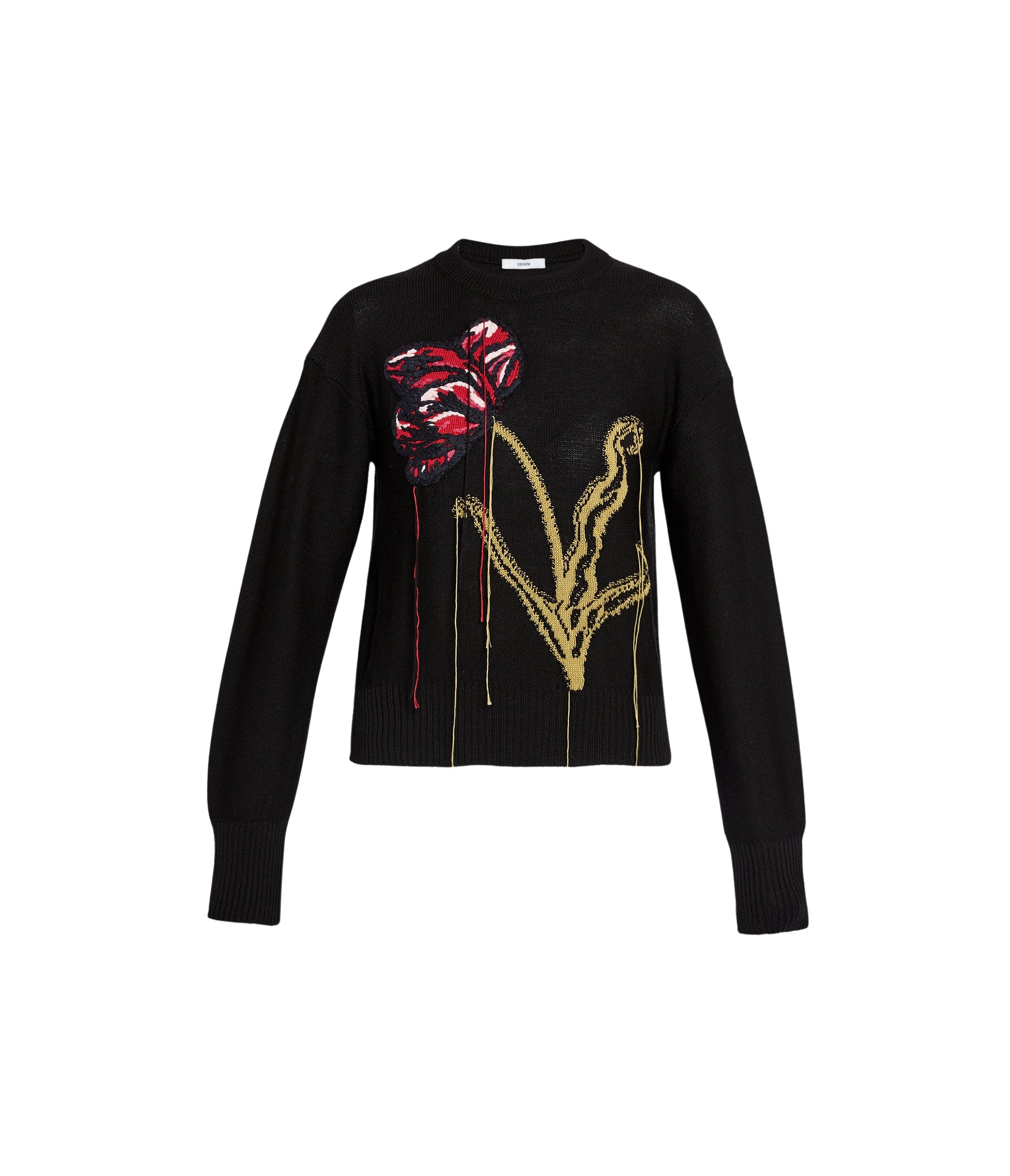 Erdem Floral Crew Neck Jumper - Knitwear - British Romantic Luxury at Coveti