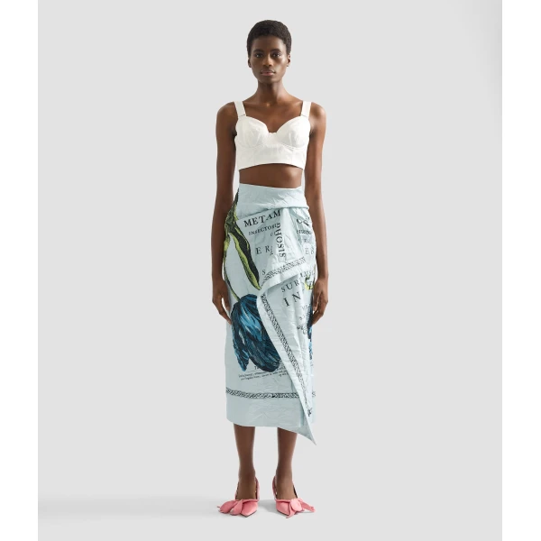 Erdem Floral Crushed Satin Bra Top - Tops - British Romantic Luxury at Coveti
