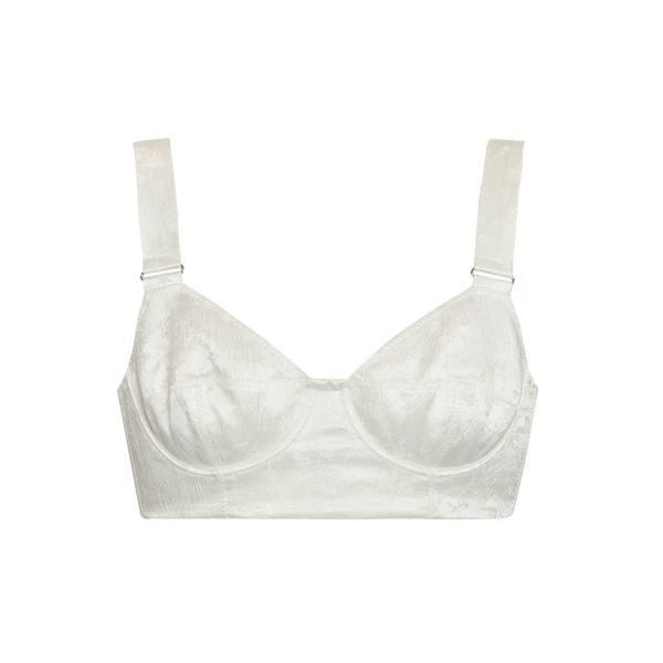 Erdem Floral Crushed Satin Bra Top - Tops - British Romantic Luxury at Coveti