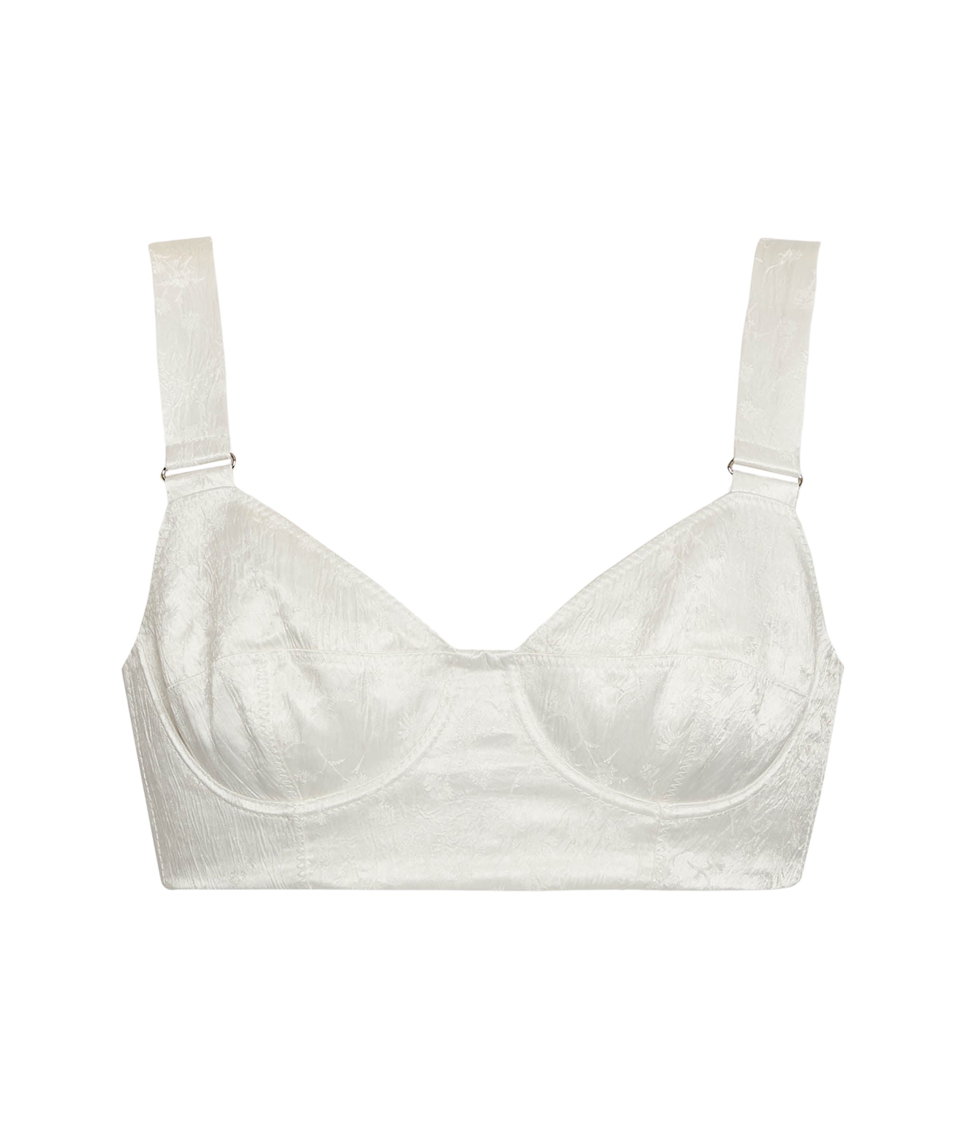 Erdem Floral Crushed Satin Bra Top