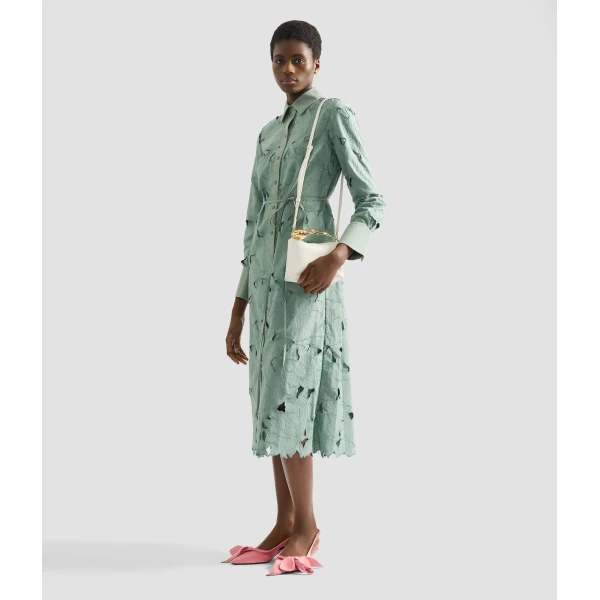 Erdem Floral Cutwork Long Sleeve Midi Dress - Dresses - British Romantic Luxury at Coveti