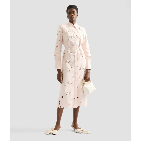 Erdem Floral Cutwork Long Sleeve Midi Dress - Dresses - British Romantic Luxury at Coveti