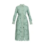 Erdem Floral Cutwork Long Sleeve Midi Dress - Dresses - British Romantic Luxury at Coveti