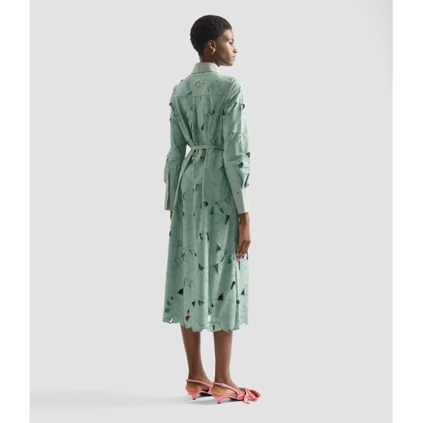Erdem Floral Cutwork Long Sleeve Midi Dress - Dresses - British Romantic Luxury at Coveti