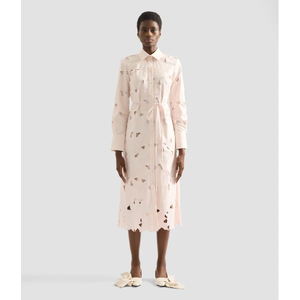 Erdem Floral Cutwork Long Sleeve Midi Dress - Dresses - British Romantic Luxury at Coveti