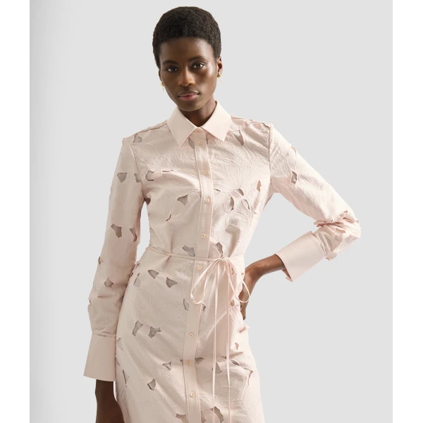 Erdem Floral Cutwork Long Sleeve Midi Dress - Dresses - British Romantic Luxury at Coveti