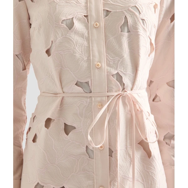 Erdem Floral Cutwork Long Sleeve Midi Dress - Dresses - British Romantic Luxury at Coveti
