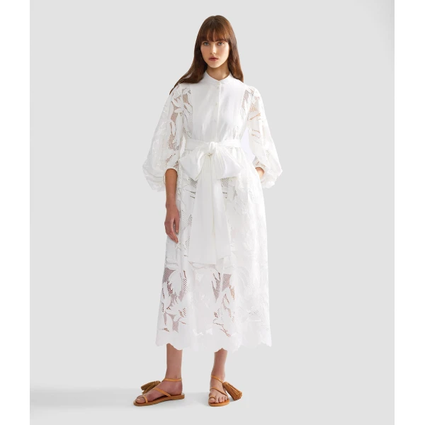 Erdem Floral Cutwork Midi Dress - Dresses - British Romantic Luxury at Coveti