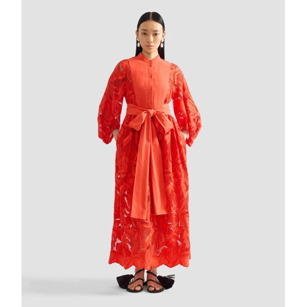 Erdem Floral Cutwork Midi Dress - Dresses - British Romantic Luxury at Coveti