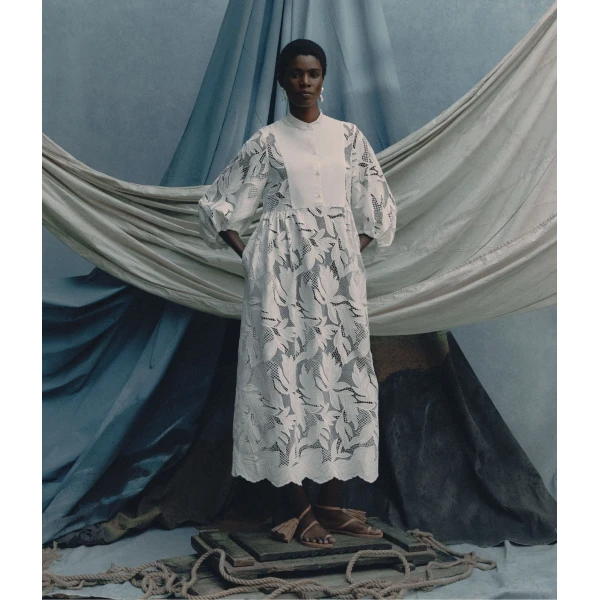 Erdem Floral Cutwork Midi Dress - Dresses - British Romantic Luxury at Coveti