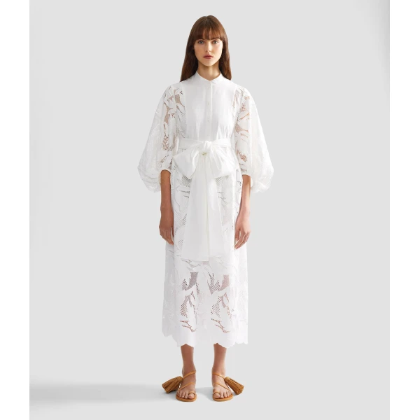 Erdem Floral Cutwork Midi Dress - Dresses - British Romantic Luxury at Coveti