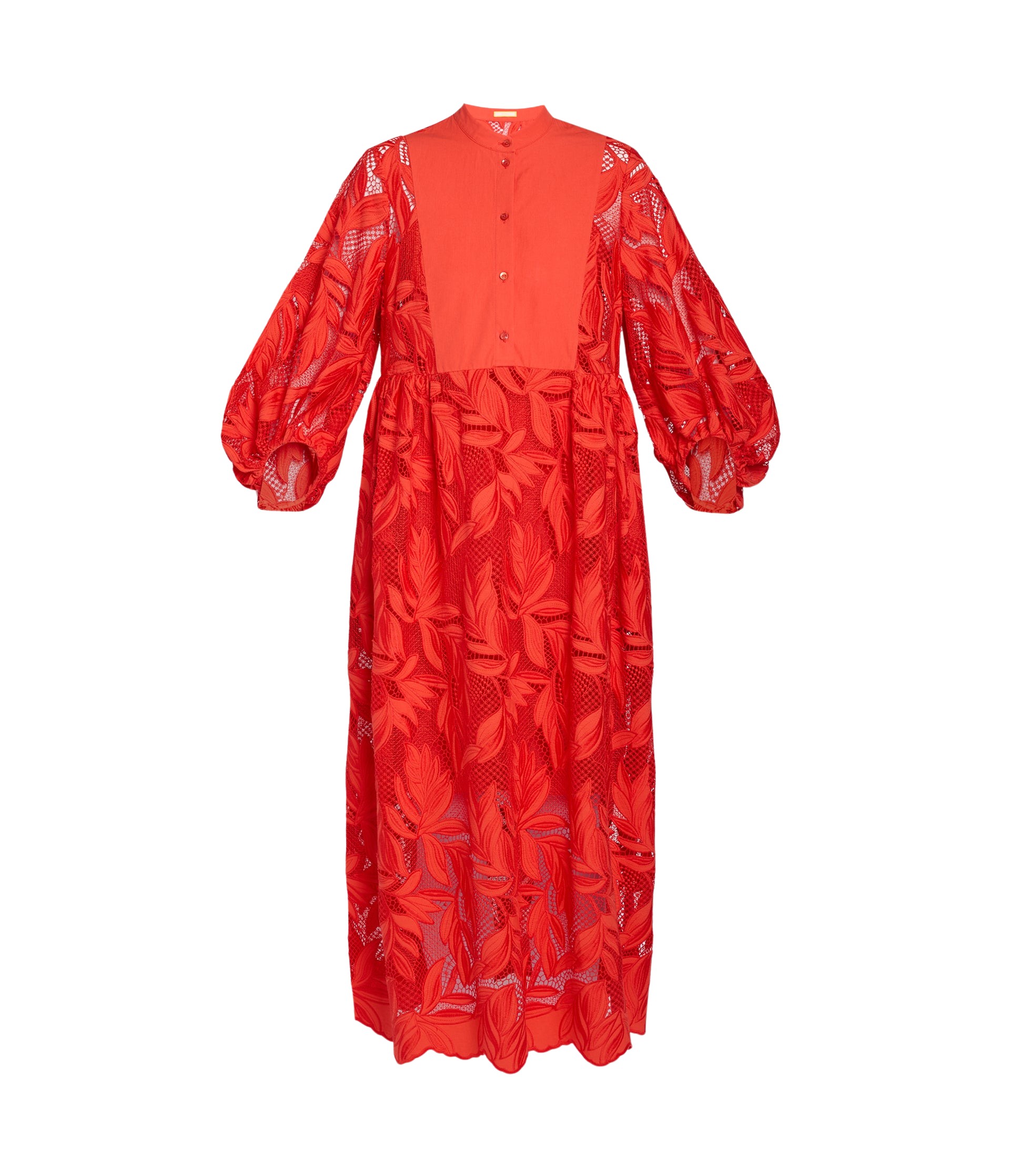 Erdem Floral Cutwork Midi Dress