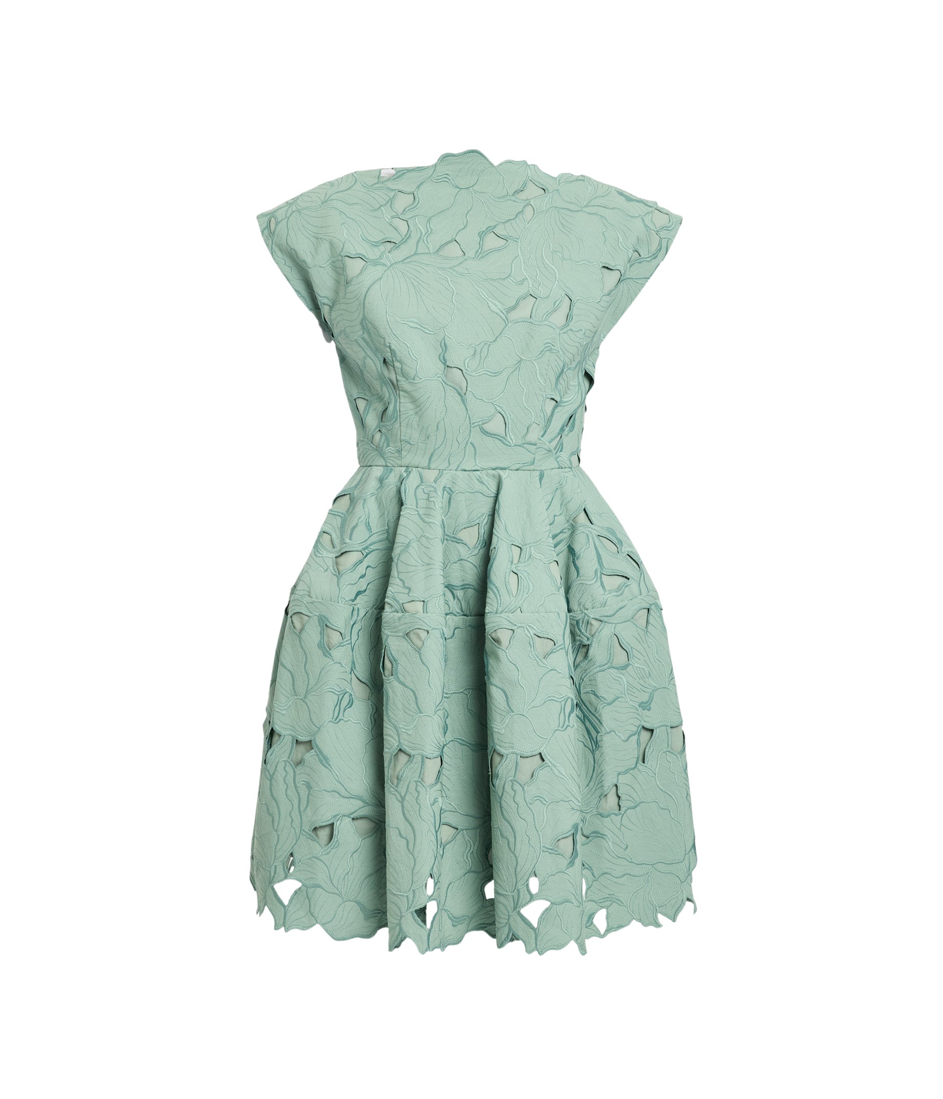Erdem Floral Cutwork Mini Dress