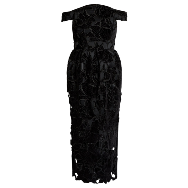 Erdem Floral Cutwork Off The Shoulder Midi Dress - Dresses - British Romantic Luxury at Coveti