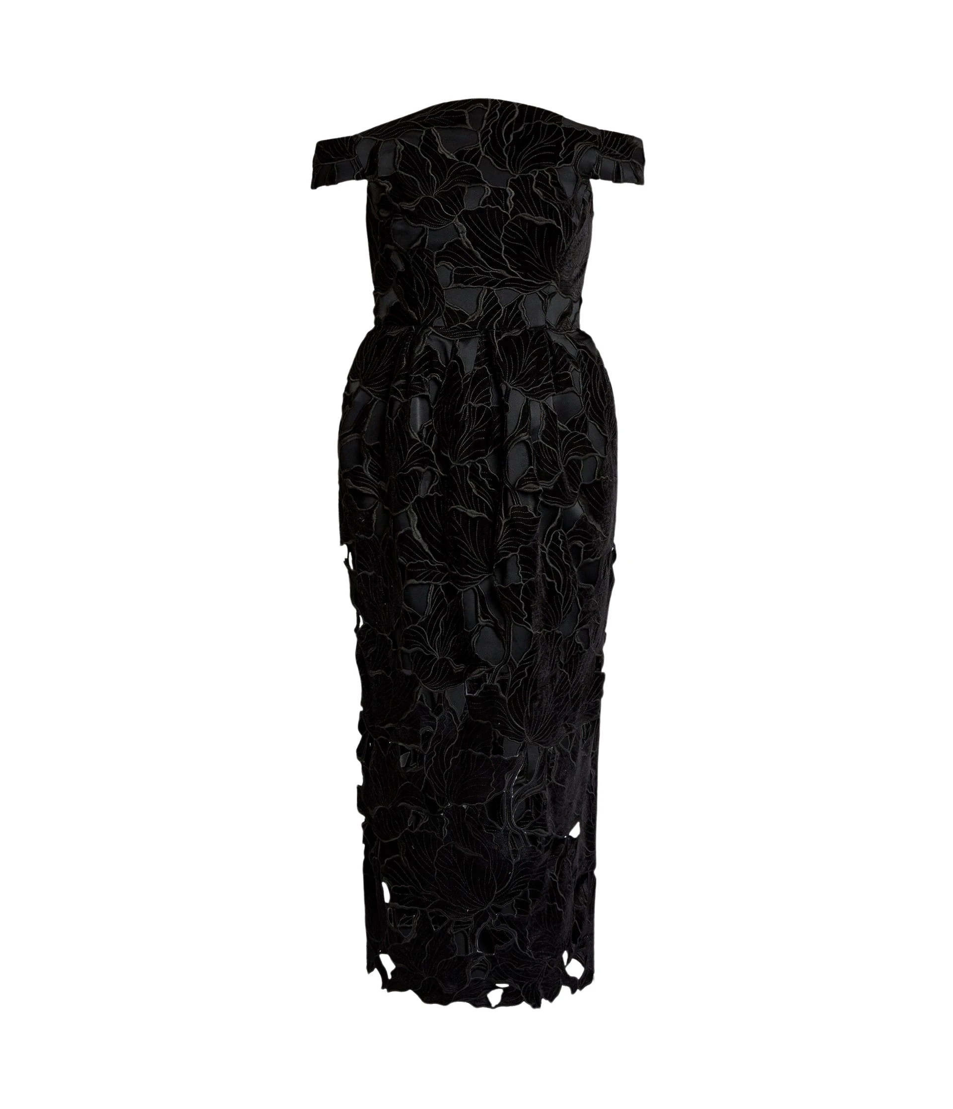 Erdem-Floral-Cutwork-Off-The-Shoulder-Midi-Dress-coveti91920_nobg Erdem Floral Cutwork Off The Shoulder Midi Dress - Dresses - British Romantic Luxury at Coveti