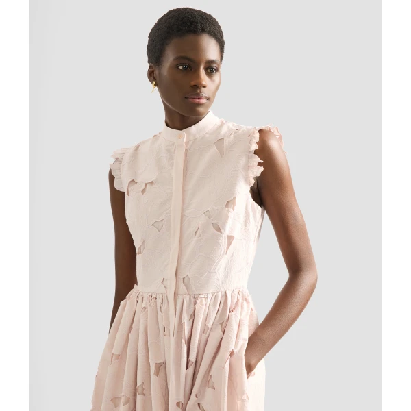 Erdem Floral Cutwork Sleeveless Midi Dress - Dresses - British Romantic Luxury at Coveti