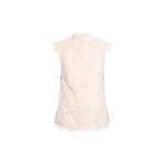 Erdem Floral Cutwork Sleeveless Shirt - Tops - British Romantic Luxury at Coveti