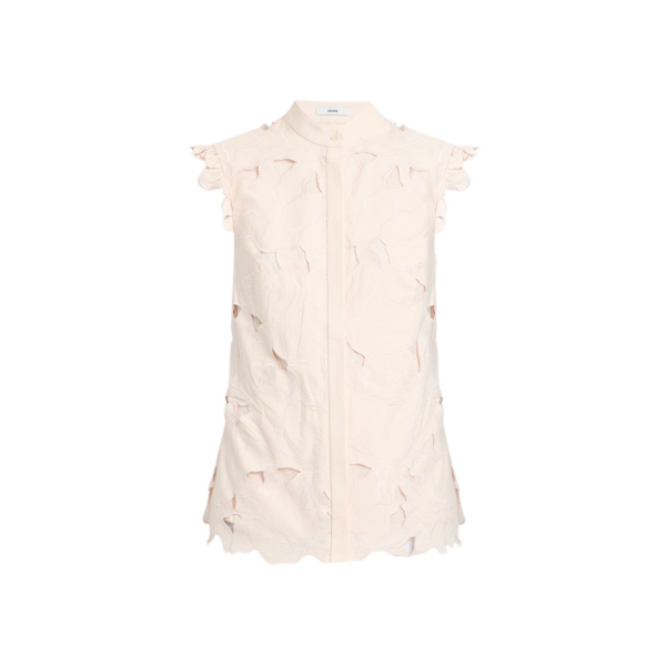 Erdem Floral Cutwork Sleeveless Shirt - Tops - British Romantic Luxury at Coveti