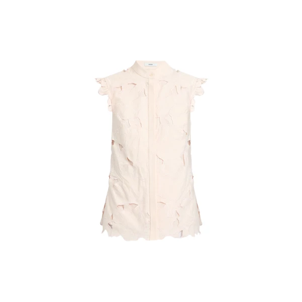 Erdem Floral Cutwork Sleeveless Shirt - Tops - British Romantic Luxury at Coveti