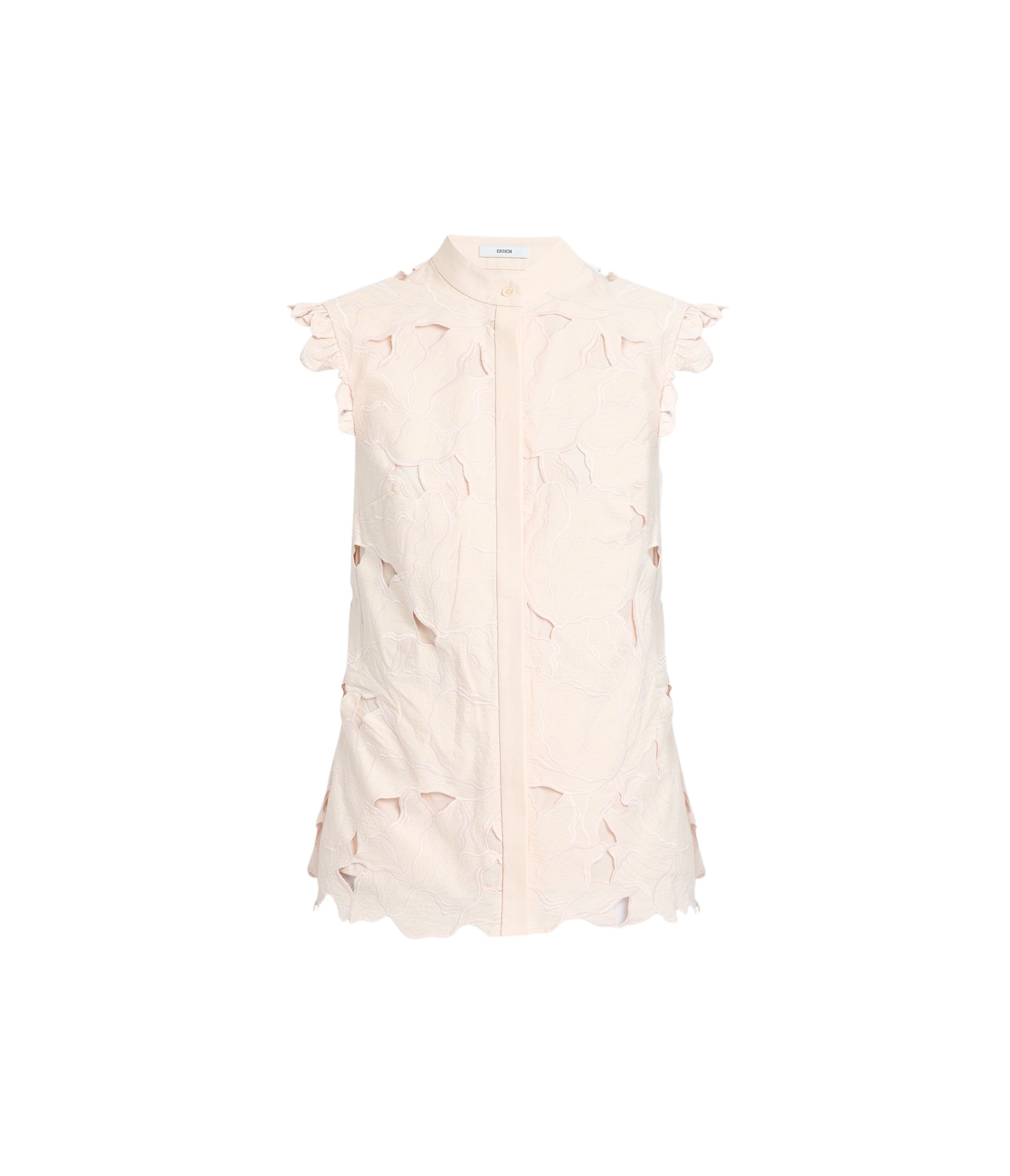 Erdem Floral Cutwork Sleeveless Shirt