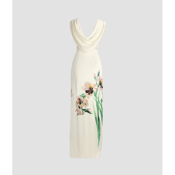 Erdem Floral Duchess Drape Gown - Dresses - British Romantic Luxury at Coveti