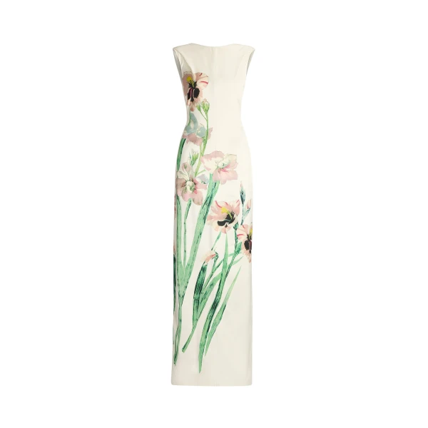 Erdem Floral Duchess Drape Gown - Dresses - British Romantic Luxury at Coveti