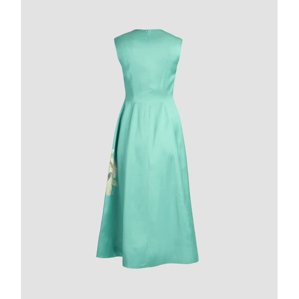 Erdem Floral Duchess Sleeveless Midi Dress - Dresses - British Romantic Luxury at Coveti
