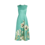 Erdem Floral Duchess Sleeveless Midi Dress - Dresses - British Romantic Luxury at Coveti