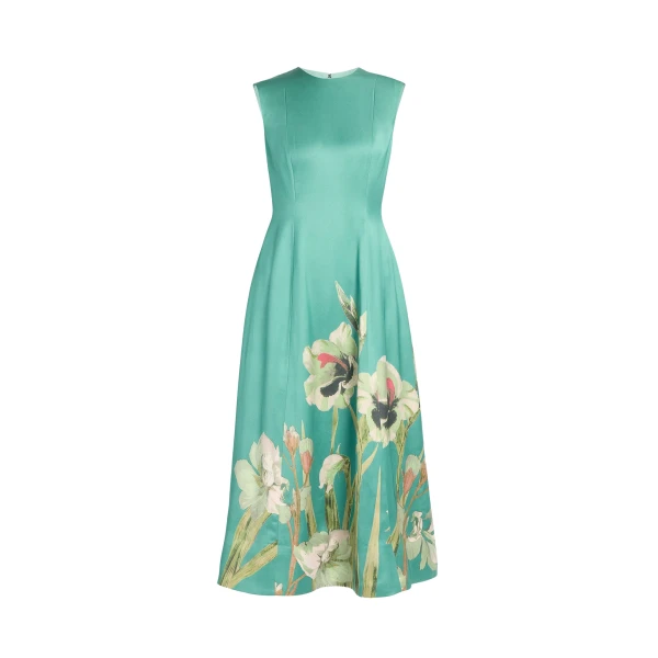 Erdem Floral Duchess Sleeveless Midi Dress - Dresses - British Romantic Luxury at Coveti