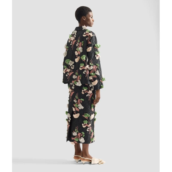 Erdem Floral Embroidered Cloque Jacket - Jackets - British Romantic Luxury at Coveti