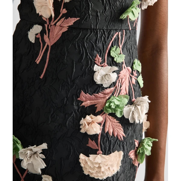 Erdem Floral Embroidered Cloque Sleeveless Midi Dress - Dresses - British Romantic Luxury at Coveti
