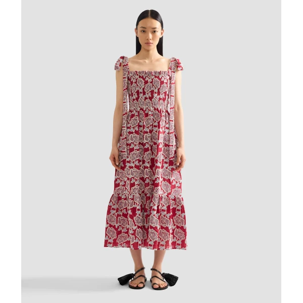 Erdem Floral Embroidered Cotton Sleeveless Midi Dress - Dresses - British Romantic Luxury at Coveti