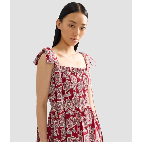 Erdem Floral Embroidered Cotton Sleeveless Midi Dress - Dresses - British Romantic Luxury at Coveti