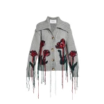 Erdem Floral Embroidered Knit Cardigan - Knitwear - British Romantic Luxury at Coveti