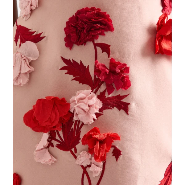 Erdem Floral Embroidered Mikado Sleeveless Midi Dress - Dresses - British Romantic Luxury at Coveti