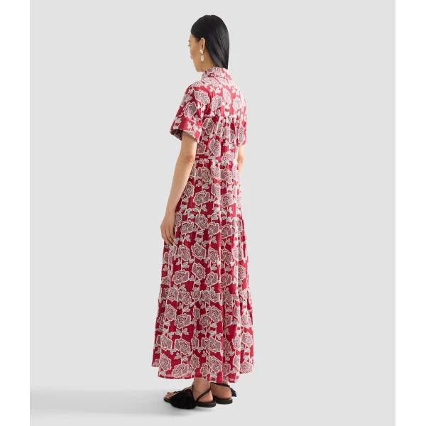 Erdem Floral Embroidered Tiered Midi Dress - Dresses - British Romantic Luxury at Coveti