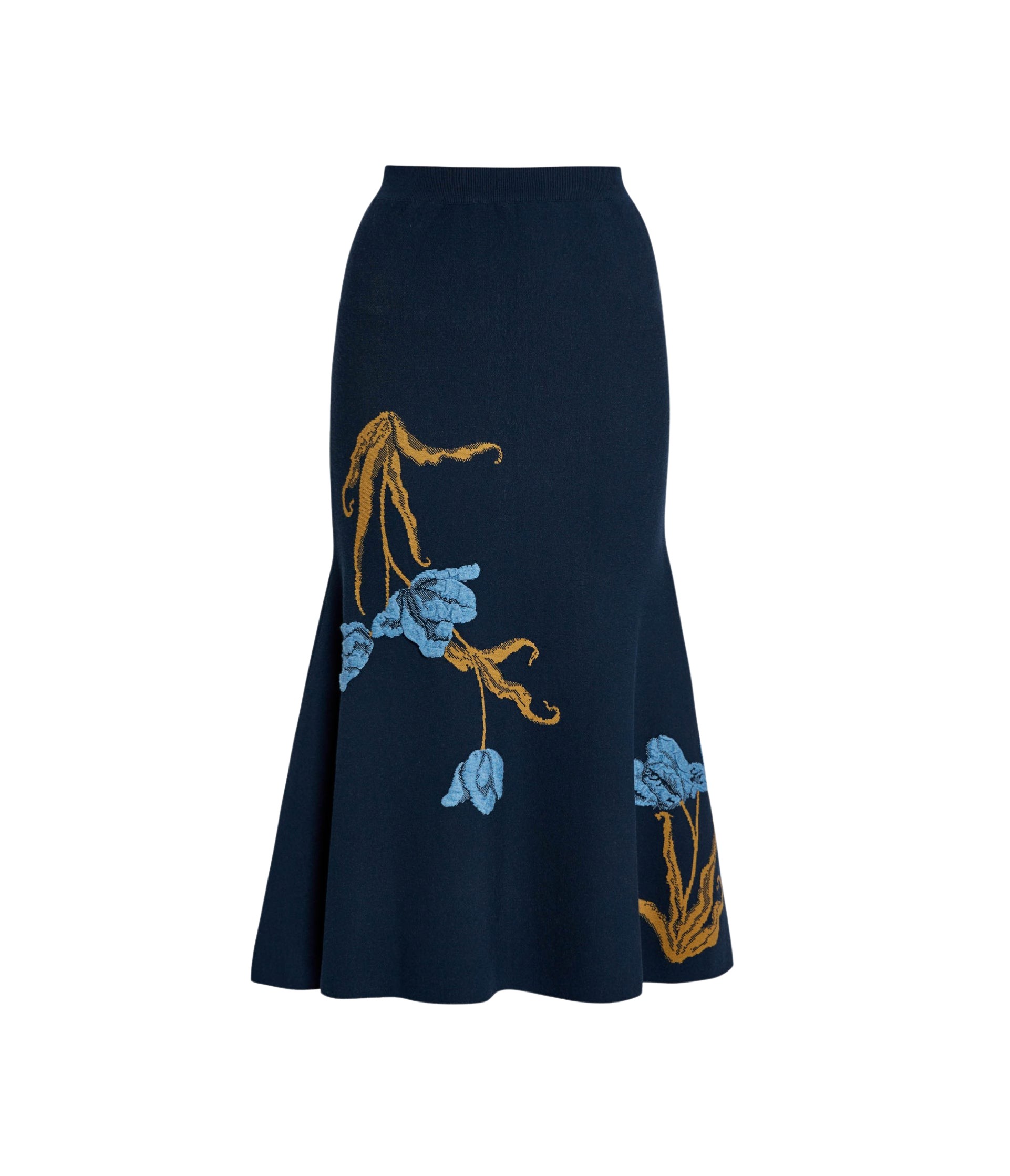 Erdem Floral Jacquard A Line Knit Skirt - Skirts - British Romantic Luxury at Coveti