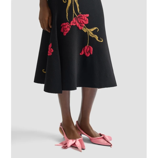 Erdem Floral Jacquard A Line Knit Skirt - Skirts - British Romantic Luxury at Coveti
