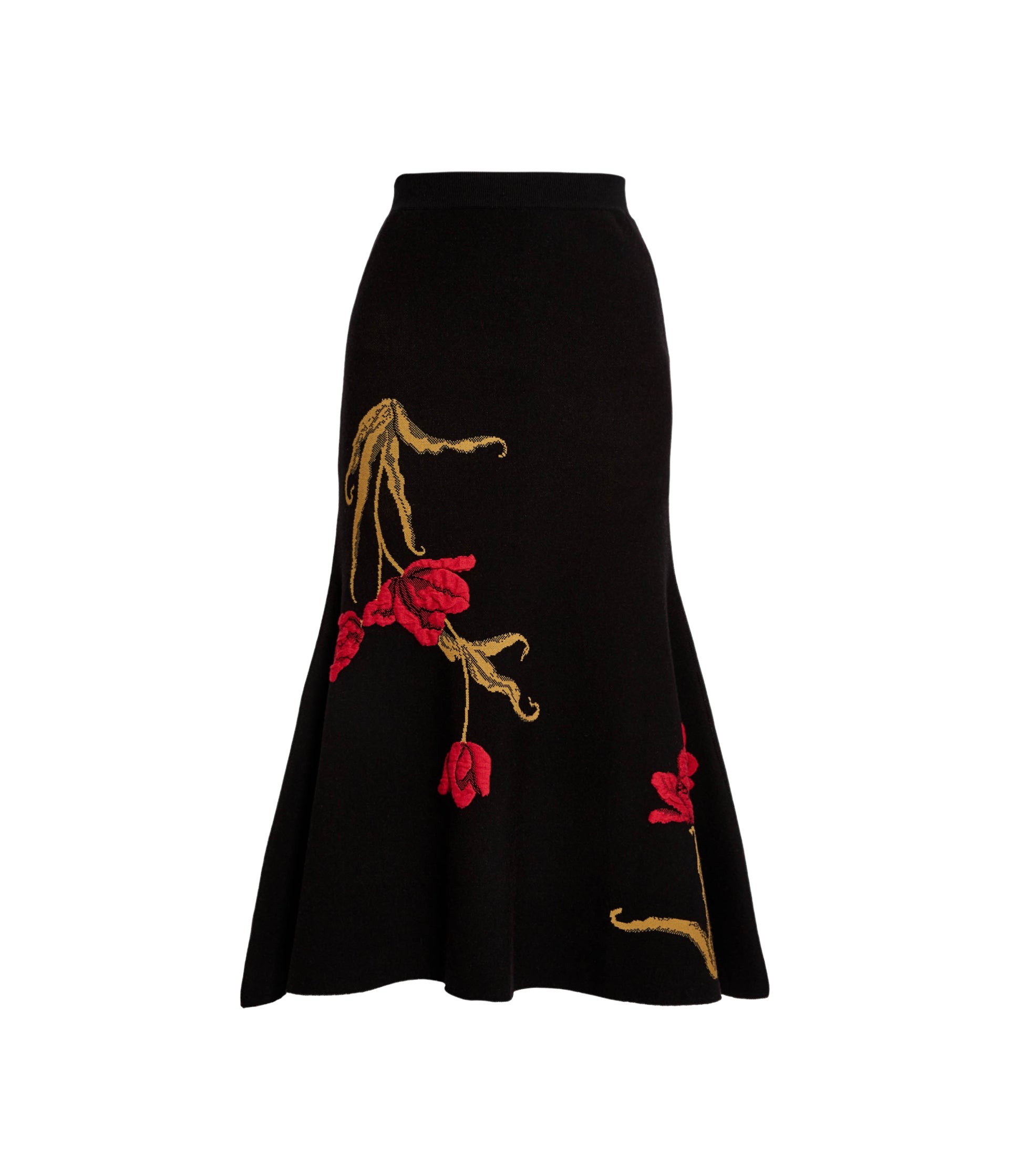 Erdem Floral Jacquard A Line Knit Skirt - Skirts - British Romantic Luxury at Coveti