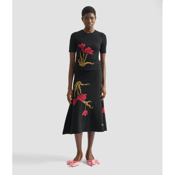 Erdem Floral Jacquard Knit Jumper - Knitwear - British Romantic Luxury at Coveti