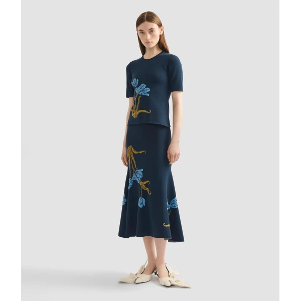 Erdem Floral Jacquard Knit Jumper - Knitwear - British Romantic Luxury at Coveti