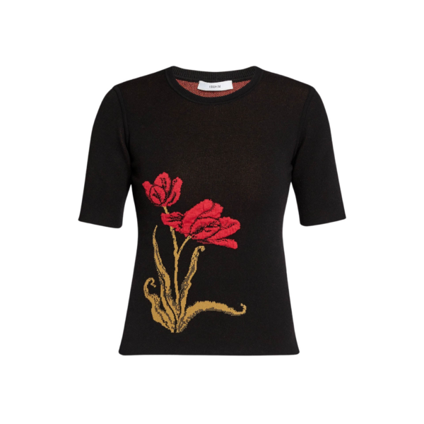 Erdem Floral Jacquard Knit Jumper - Knitwear - British Romantic Luxury at Coveti