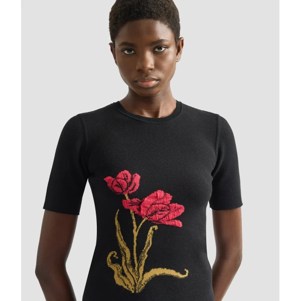 Erdem Floral Jacquard Knit Jumper - Knitwear - British Romantic Luxury at Coveti