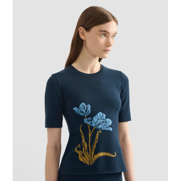 Erdem Floral Jacquard Knit Jumper - Knitwear - British Romantic Luxury at Coveti