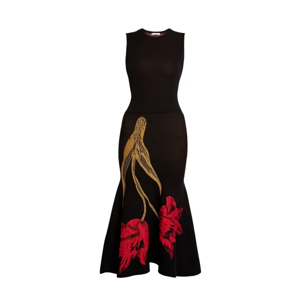 Erdem Floral Jacquard Sleeveless Knit Dress - Dresses - British Romantic Luxury at Coveti