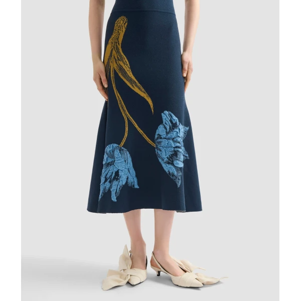 Erdem Floral Jacquard Sleeveless Knit Dress - Dresses - British Romantic Luxury at Coveti