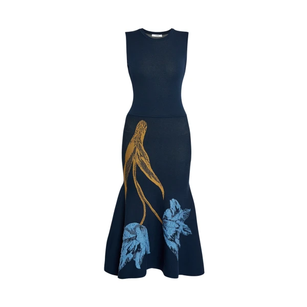 Erdem Floral Jacquard Sleeveless Knit Dress - Dresses - British Romantic Luxury at Coveti